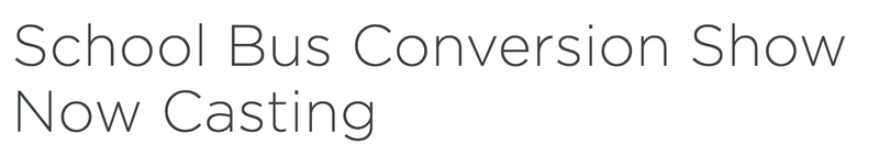 FYI: by “conversion” they mean they’re converting a bus into a house.
